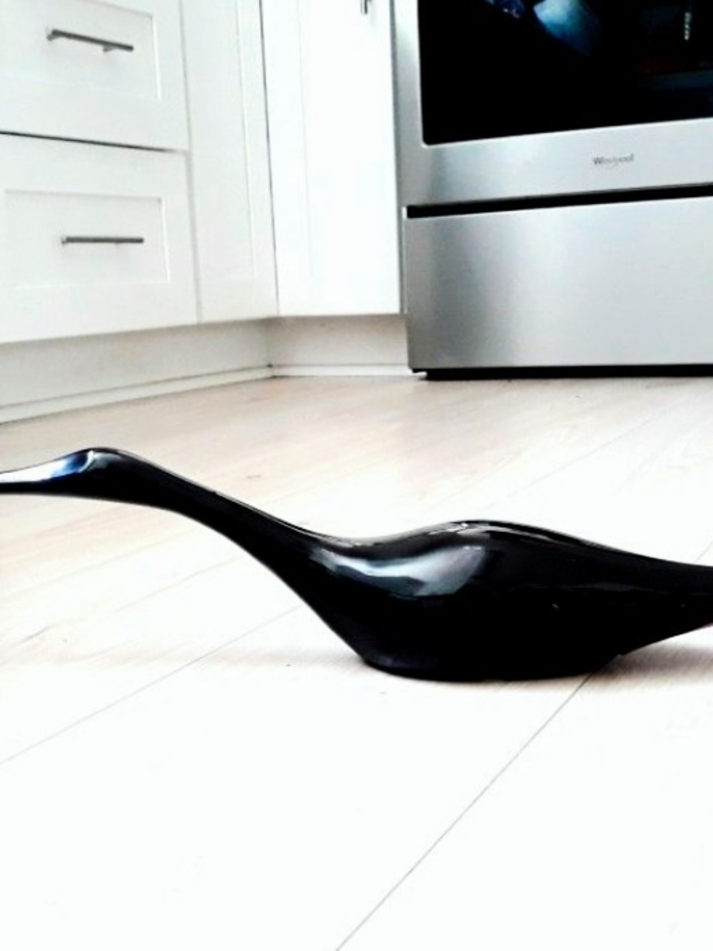 Rosenthal Black Gloss Ceramic Bird Perch Sculpture